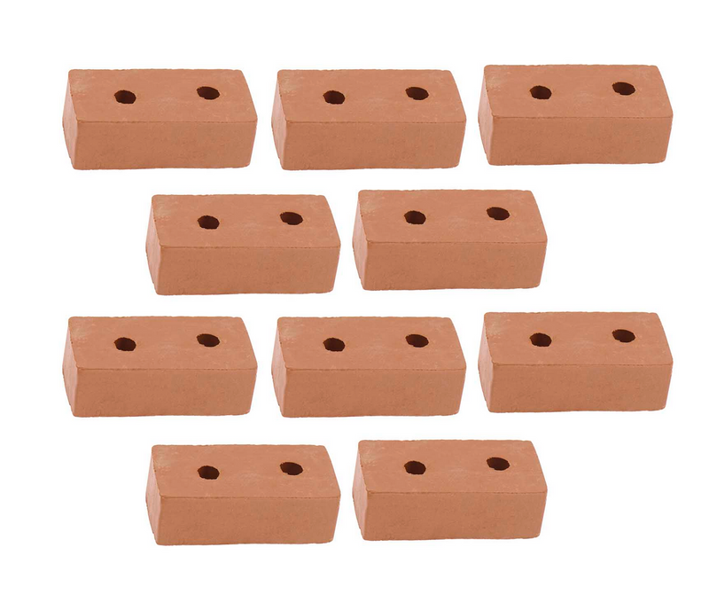 Rico Design Miniatur Ziegelsteine 2,5x1,5x1cm 10 Stück I Wichtelzubehör