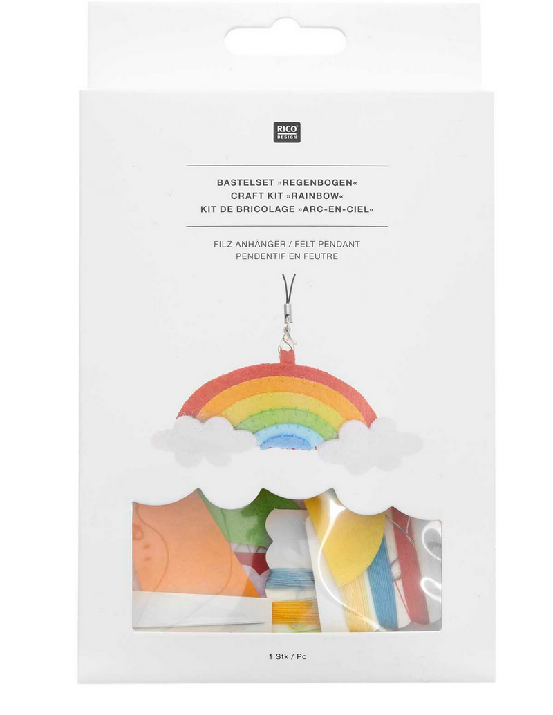 Rico Design Bastelset Filz Regenbogen-Anhänger