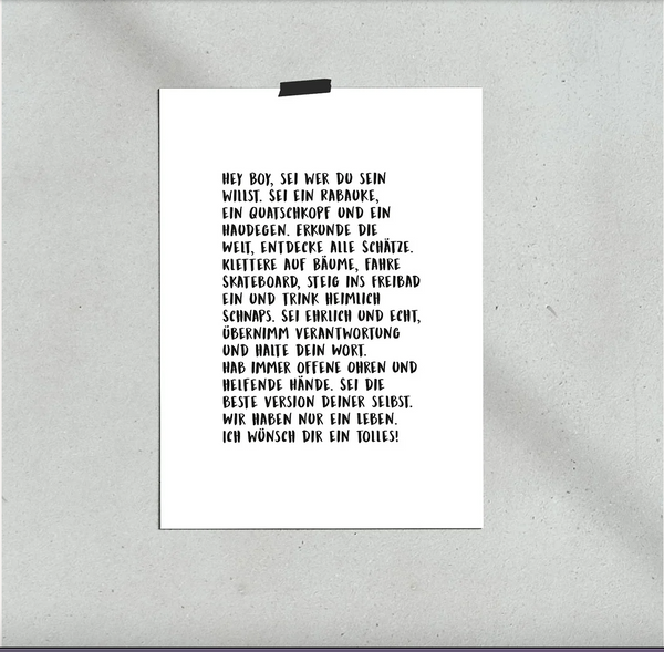 Hey Boy Poster Love is the new Black