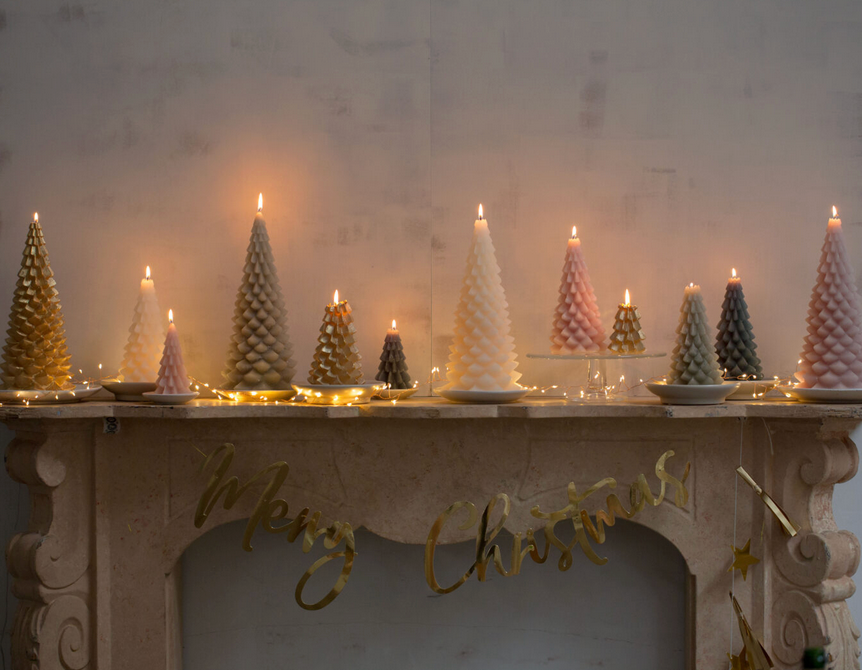 Tannenbaum Kerze Forest Green Rustik Lys 13,5x30cm