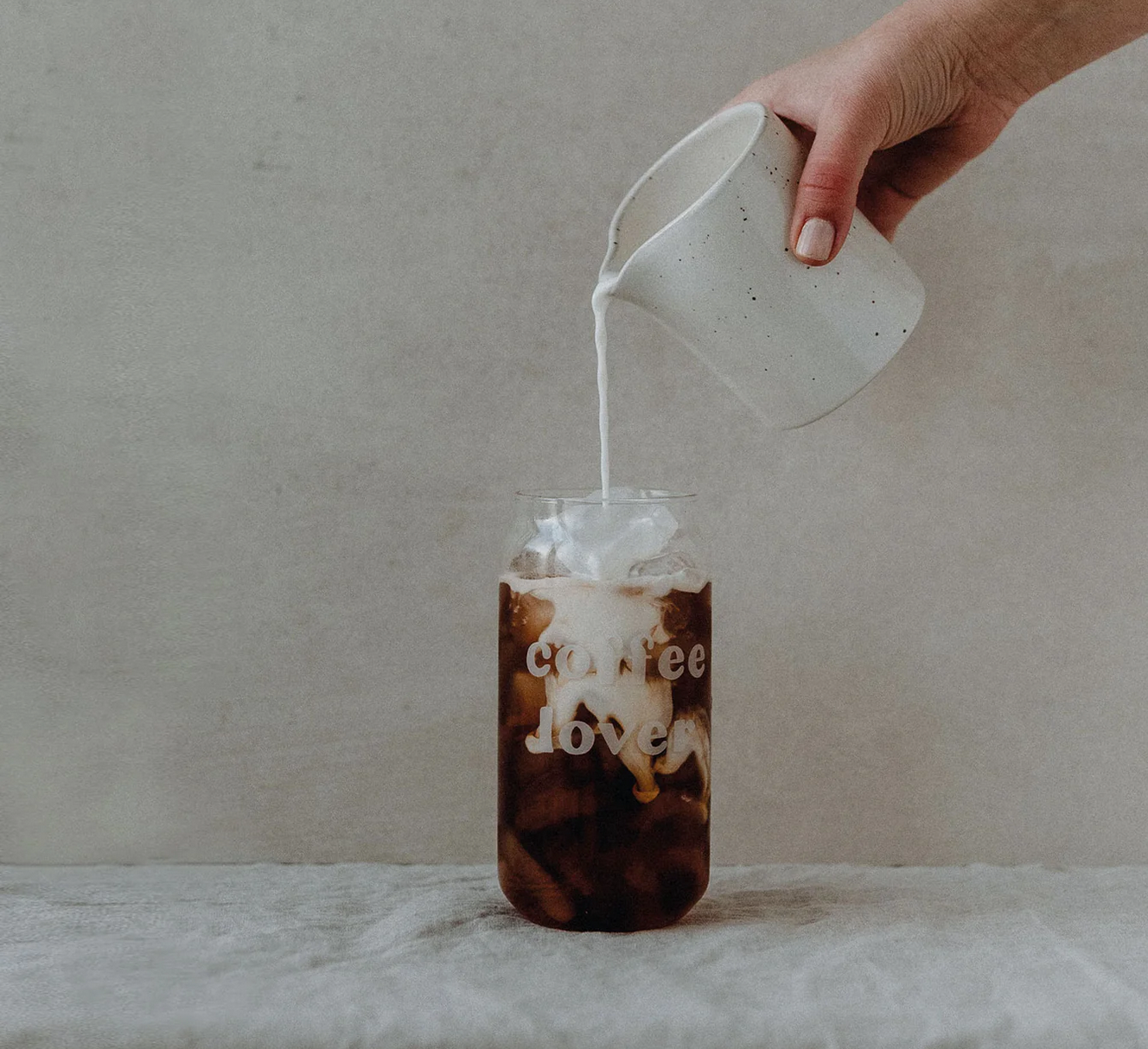 Hohes Trinkglas Coffee Lover Eulenschnitt