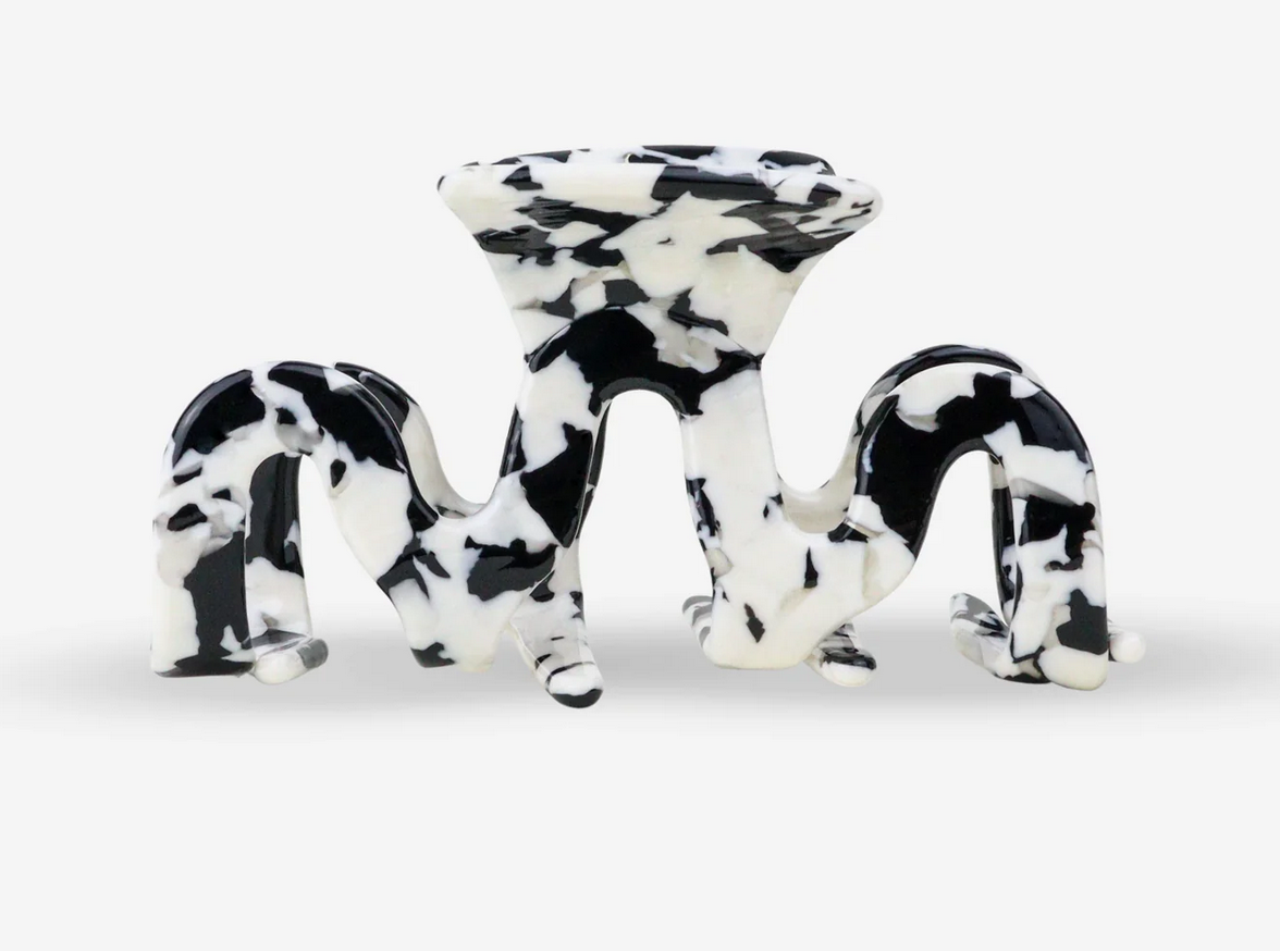 Haarklammer - Grand Wave Black Marble Sasstie