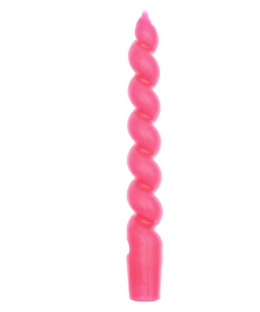 Spiral Kerze 2,4x18,5cm Soft Neon Pink - Rico