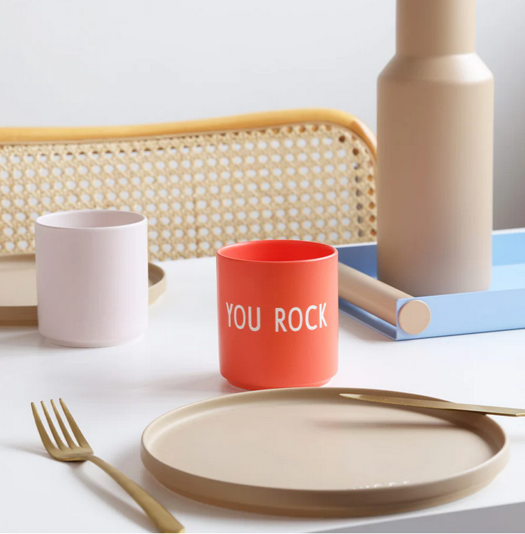 Becher YOU ROCK Orange Design Letters
