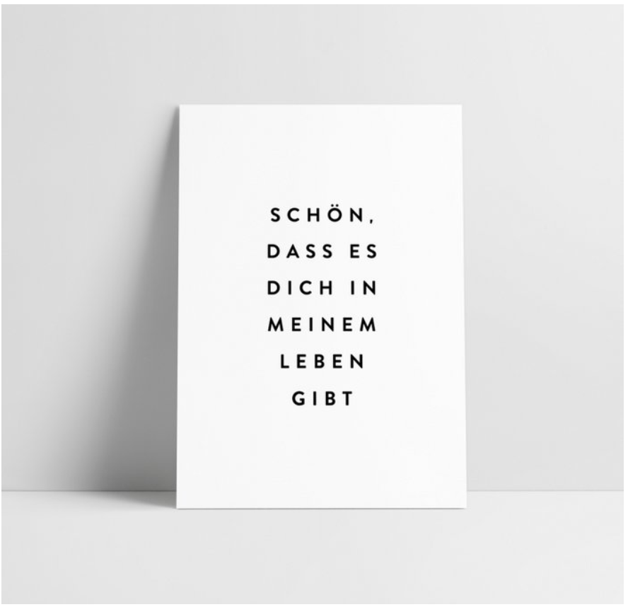 In meinem Leben Postkarte Love is the new Black
