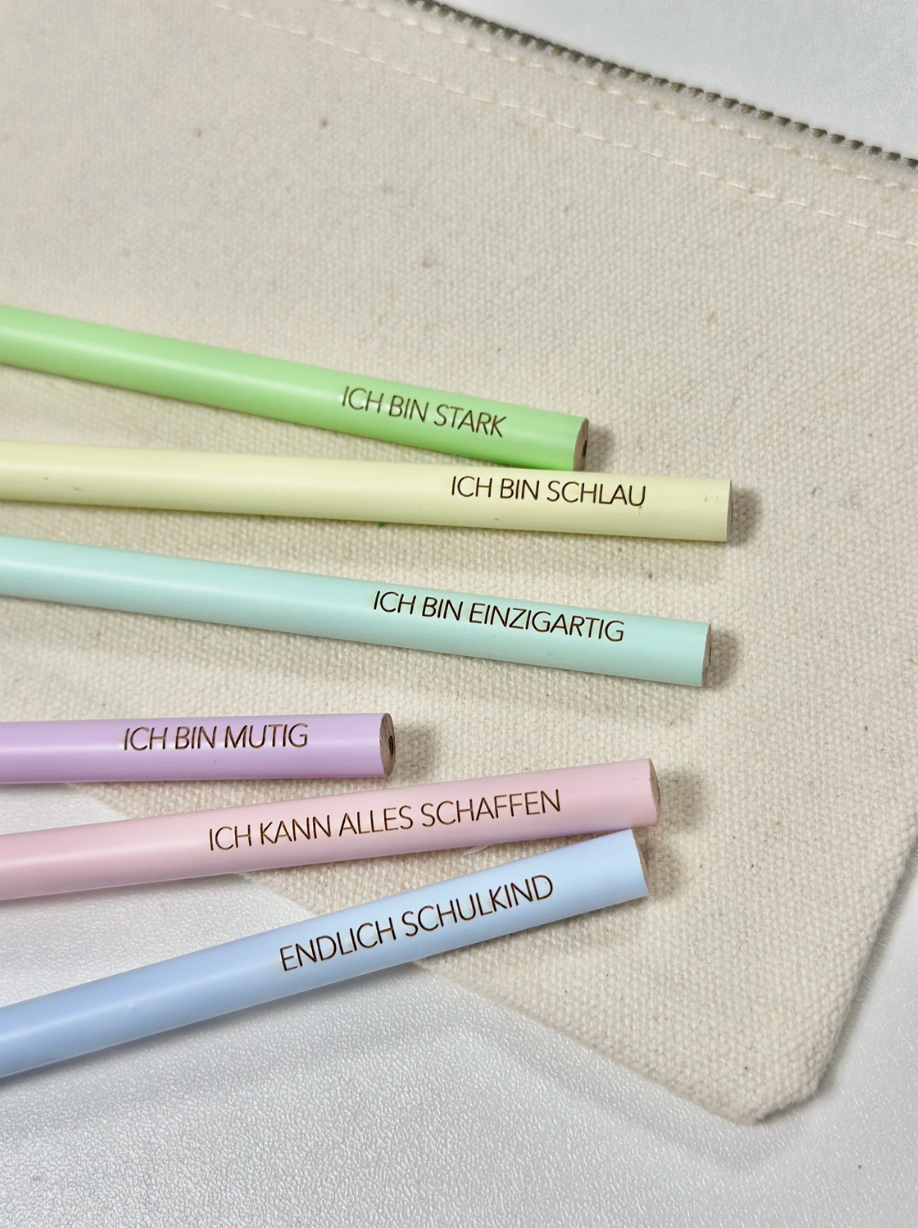 Personalisierter Bleistift Schulkind Einschulung Affirmation | Schulkind | Geschenk Schulstart I Schultüte Schulstart