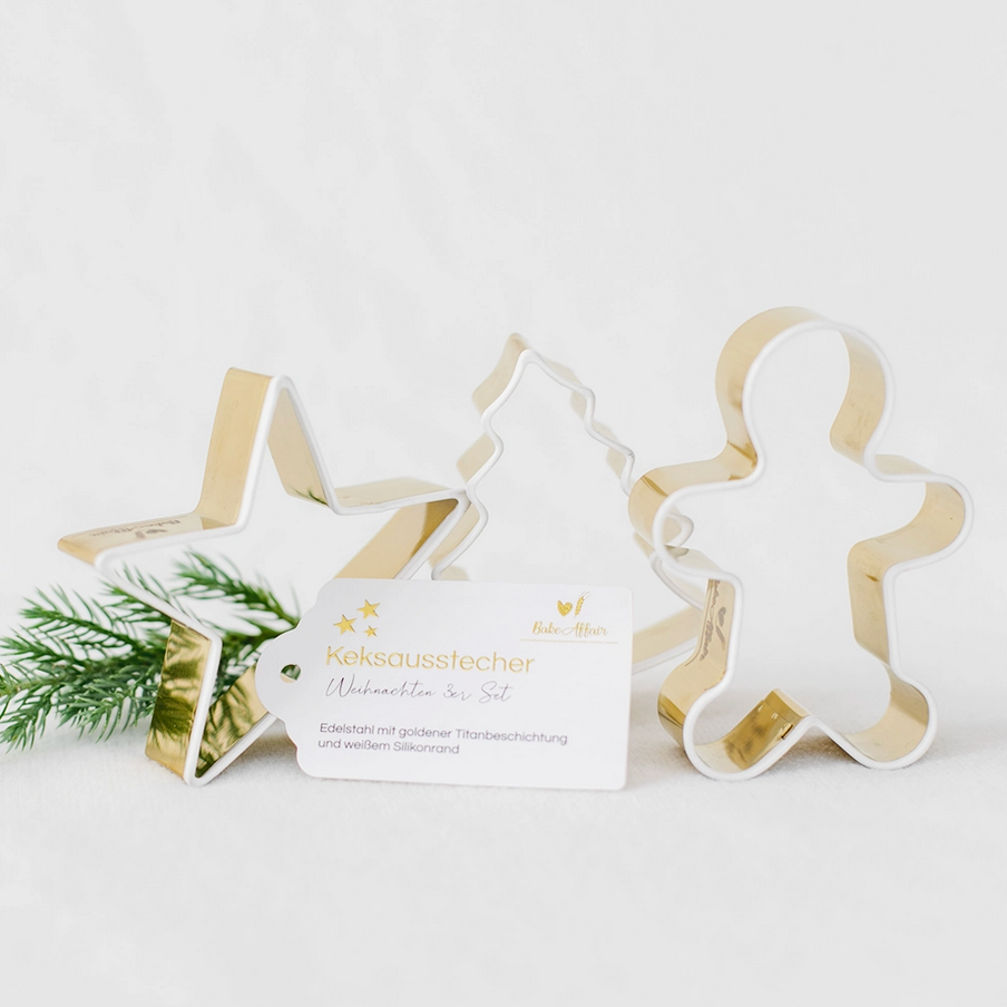 Keksausstecher 3er Set Weihnachten Gold Bake Affair