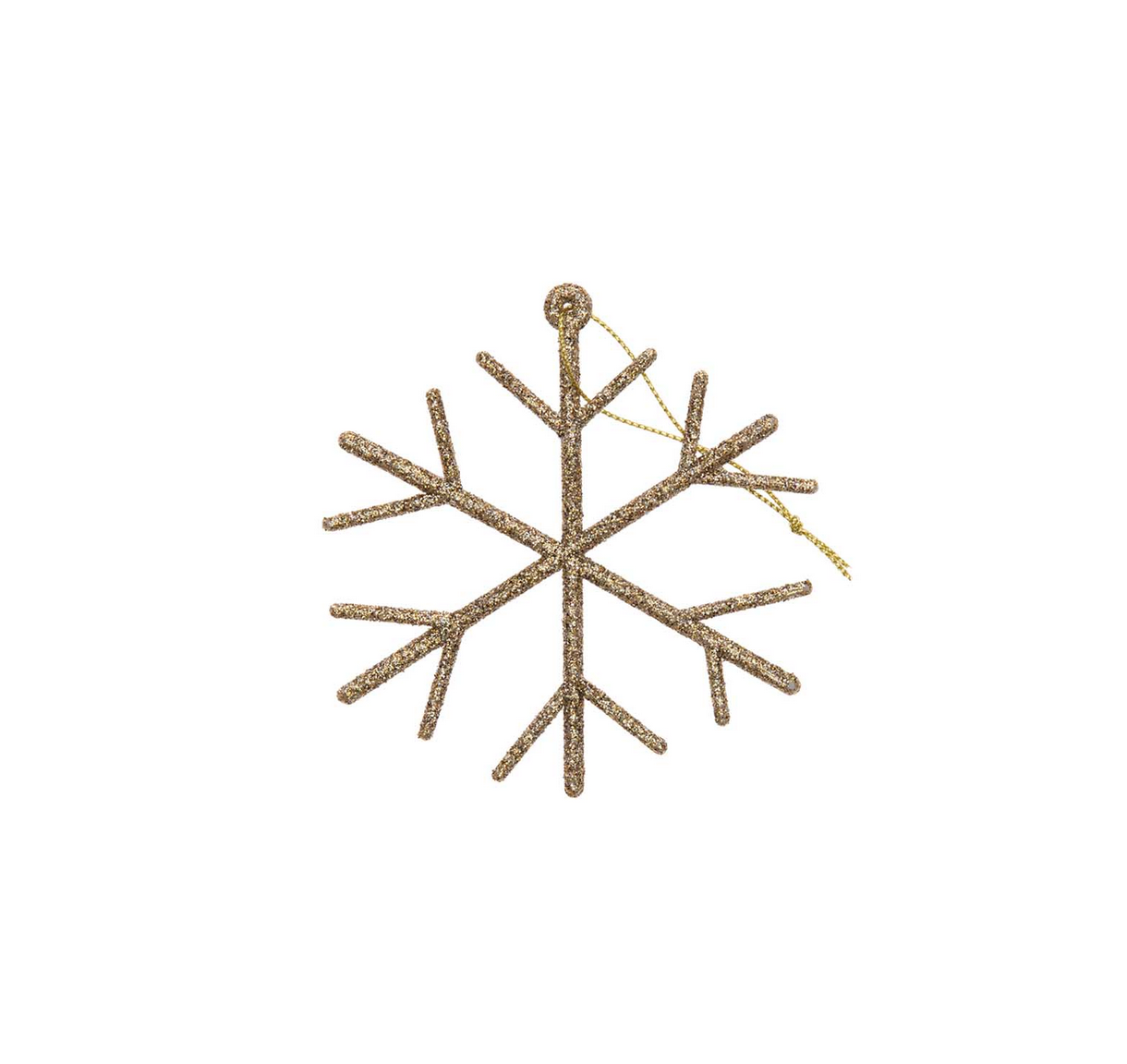 Hänger Glitter Schneeflocke gold Rico Design
