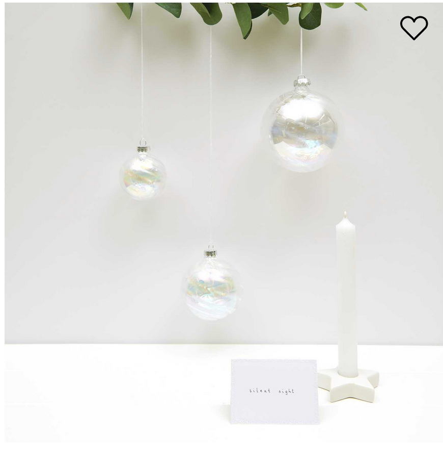 Baumschmuck Glaskugel klar-irisierend 8cm - Rico Design