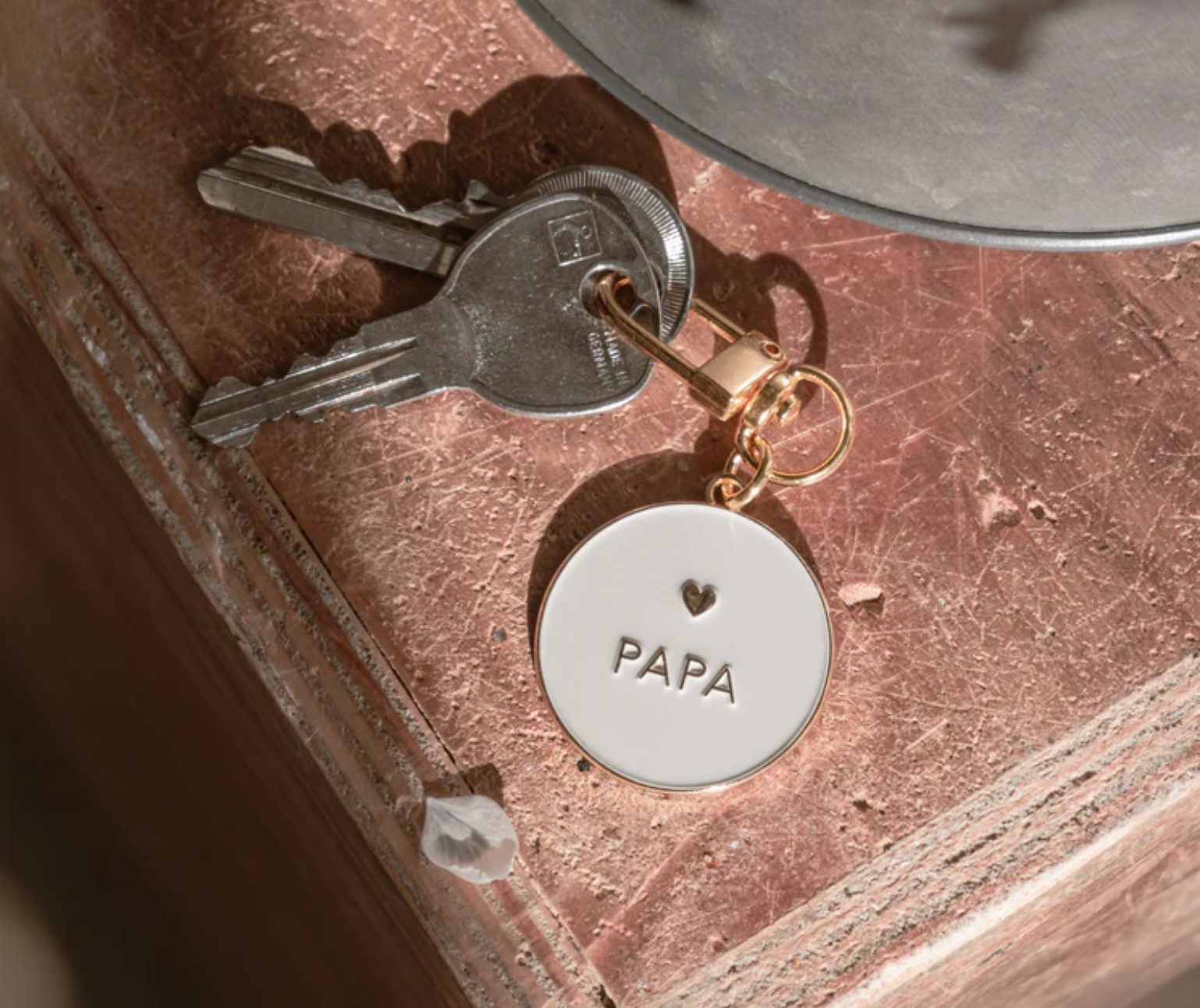 Schlüsselanhänger Papa Eulenschnitt