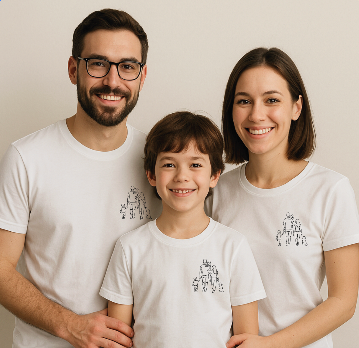 Personalisiertes FAMILY SILHOUETTE Tshirt