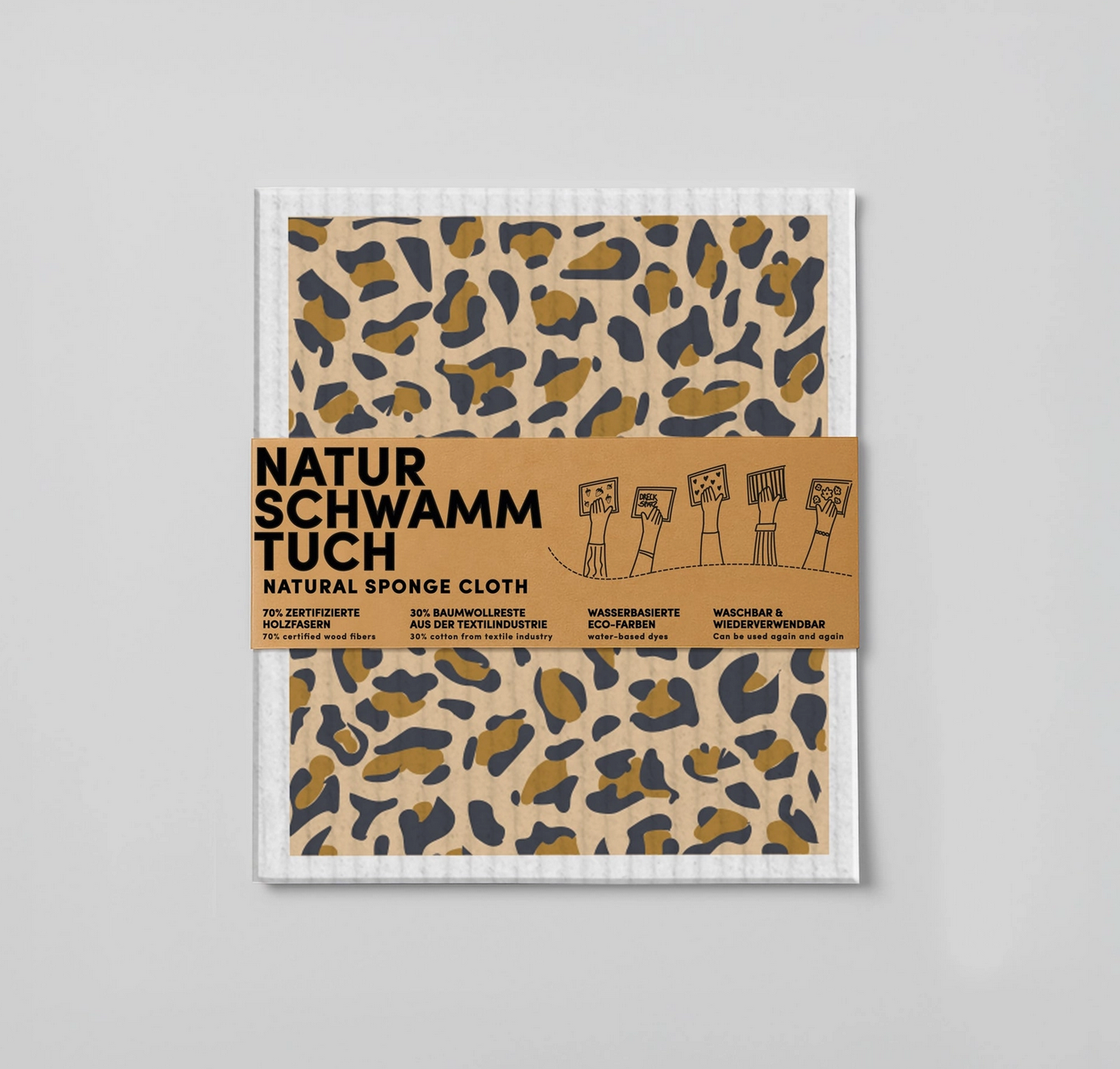 Schwammtuch Leopardenmuster Naturbedacht