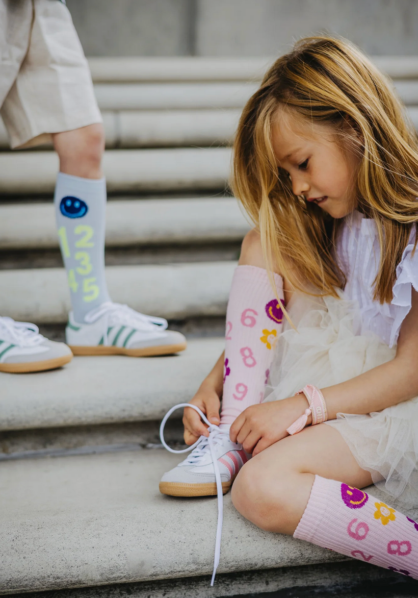 The 1-2-3 dusty rosé Socken Loones