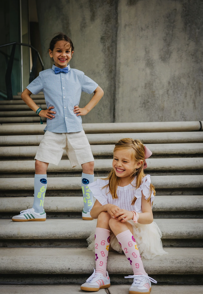 The 1-2-3 dusty rosé Socken Loones