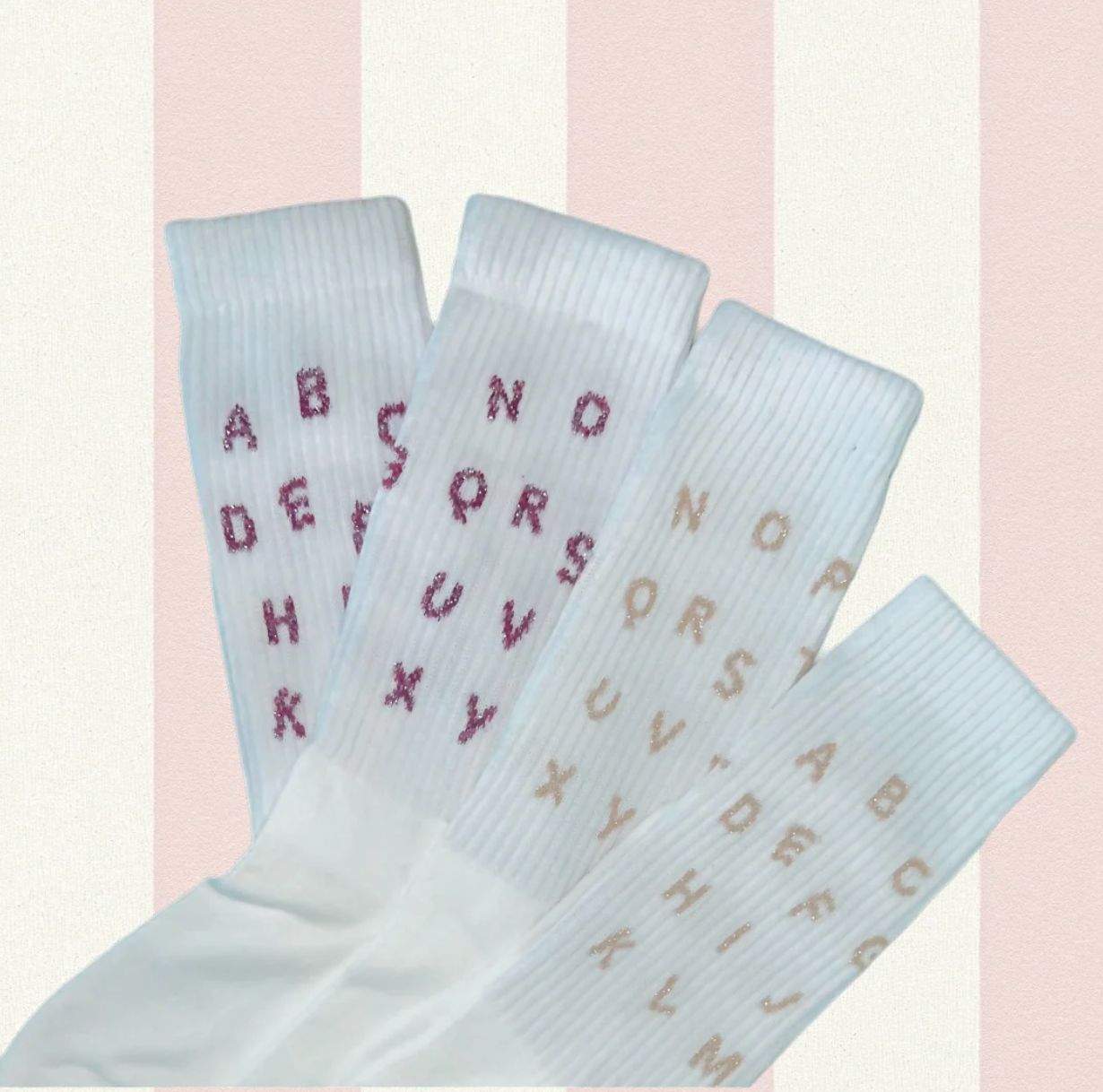 THE ABC glitzer Socken Loones
