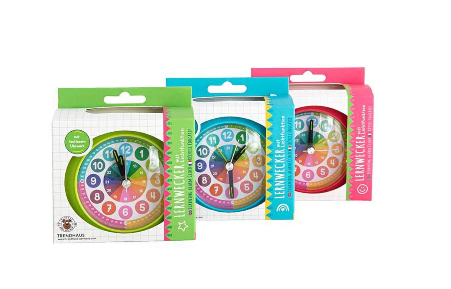 Kinderwecker Lernwecker mit Licht 3 Farben, Trendhaus
