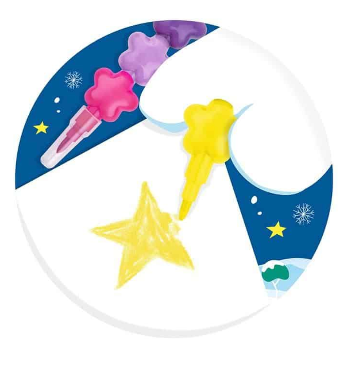 Trendhaus Magic Moments – Wachsmalkreide Zieh- & Steck 3er Set