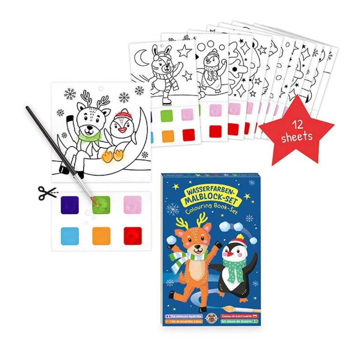 Magic Moments Wasserfarben-Malblock-Set