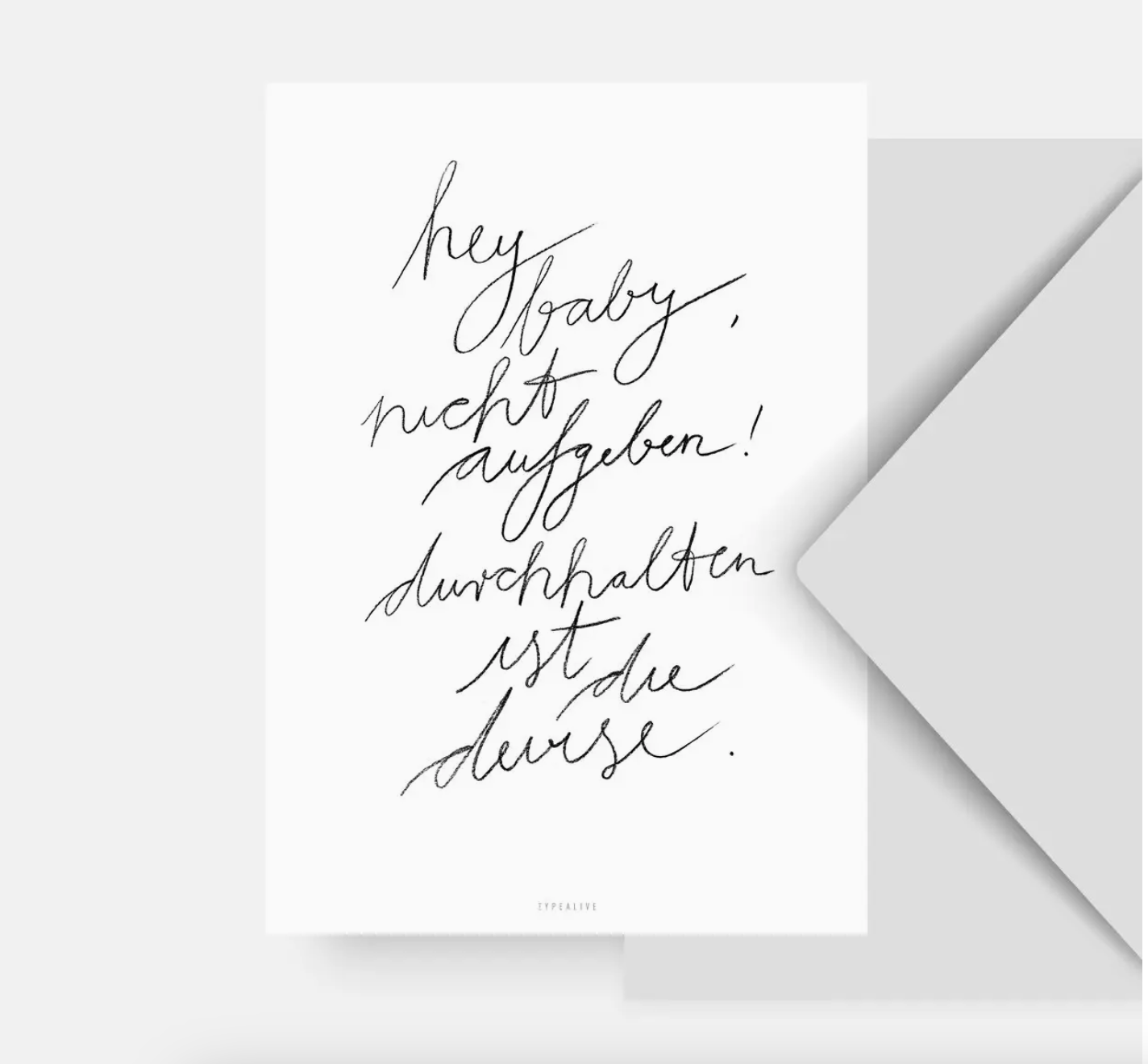 typalive Postkarte / Durchhalten