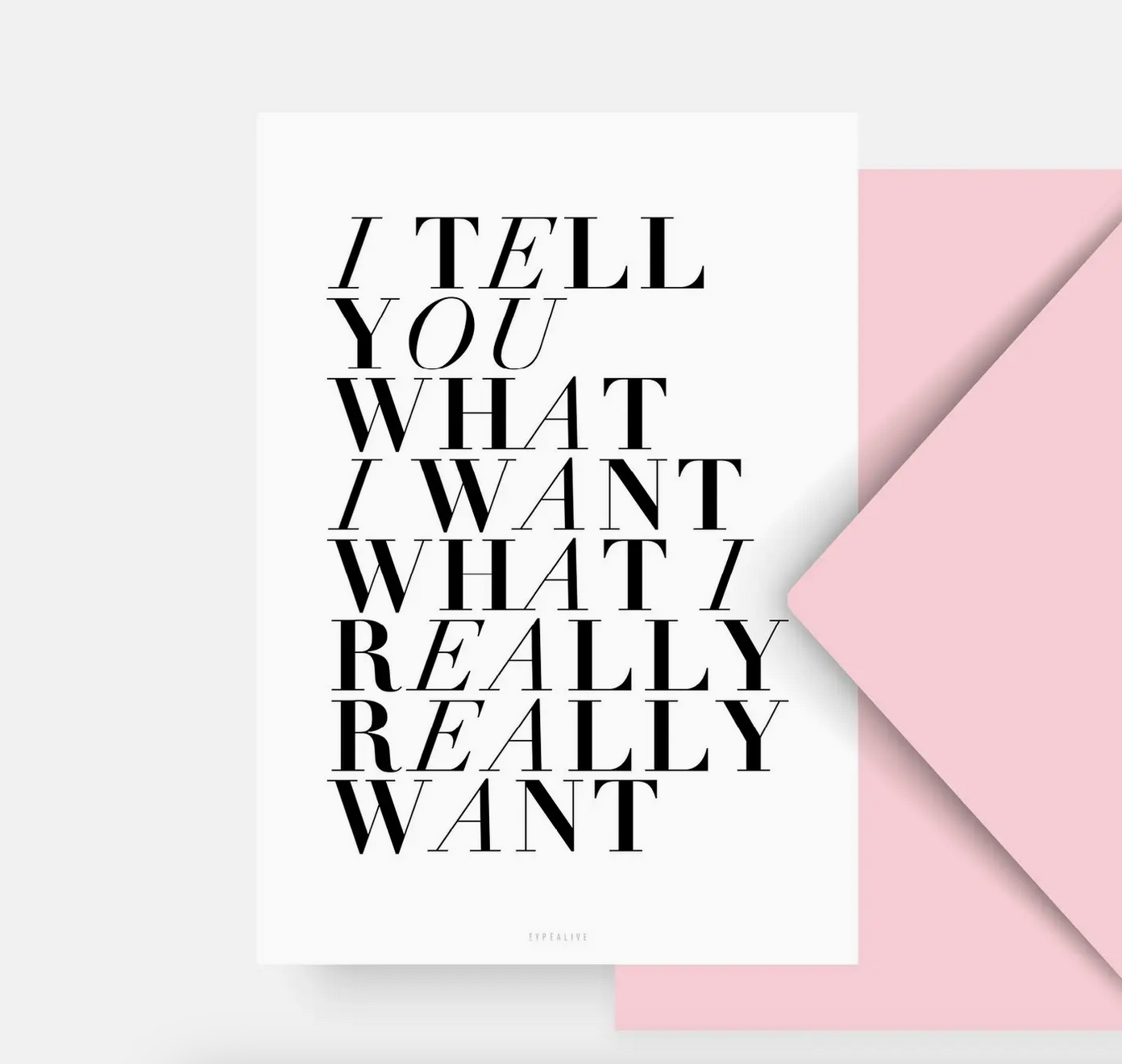 typalive Postkarte / I Tell You