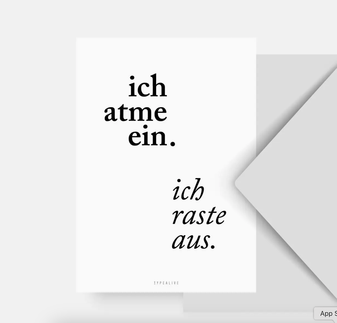 typalive Postkarte / Ich Atme Ein