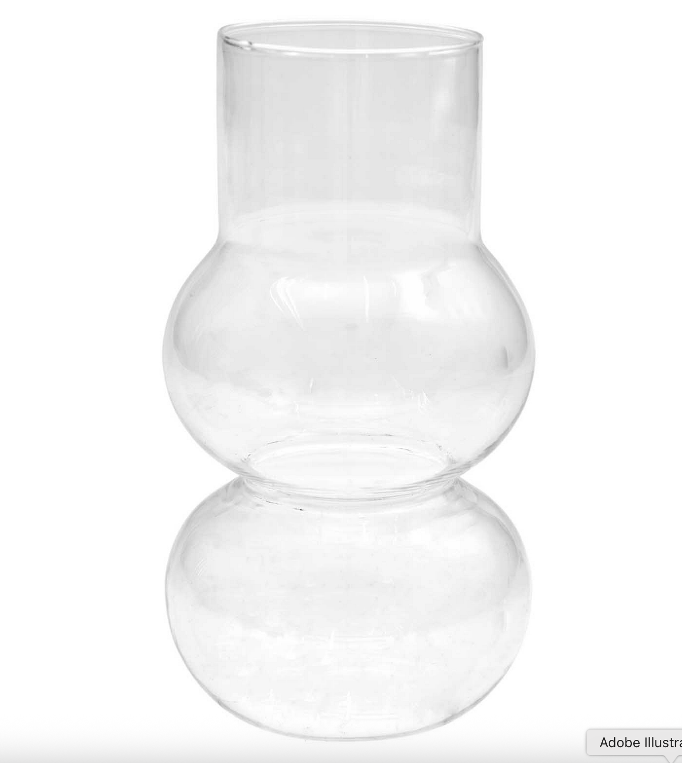 Glasvase gewölbt Bubble Rico Design
