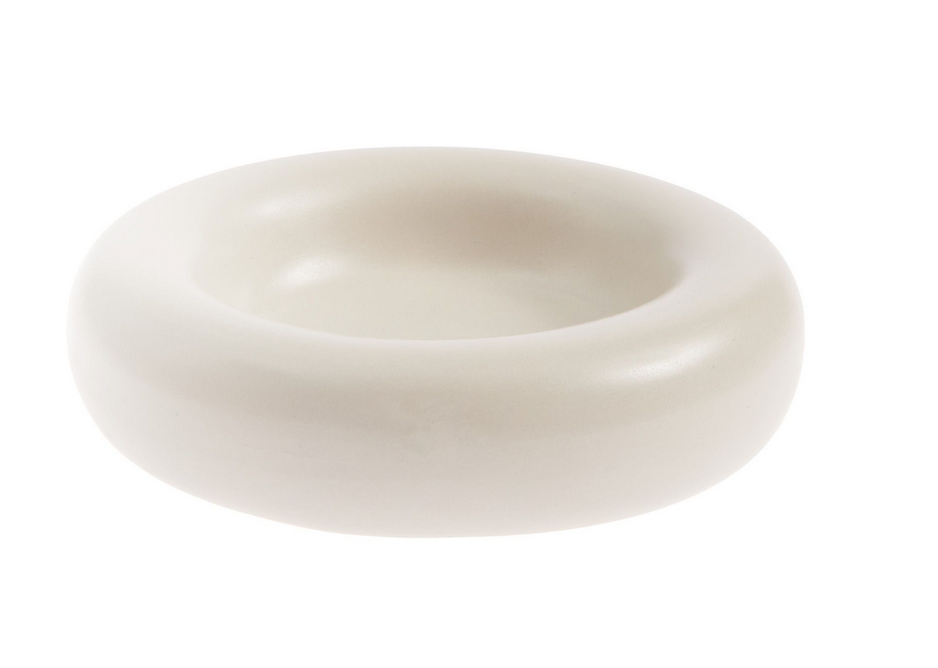 Porzellan Kerzenhalter Greige Ø14x3,8cm Rico Design