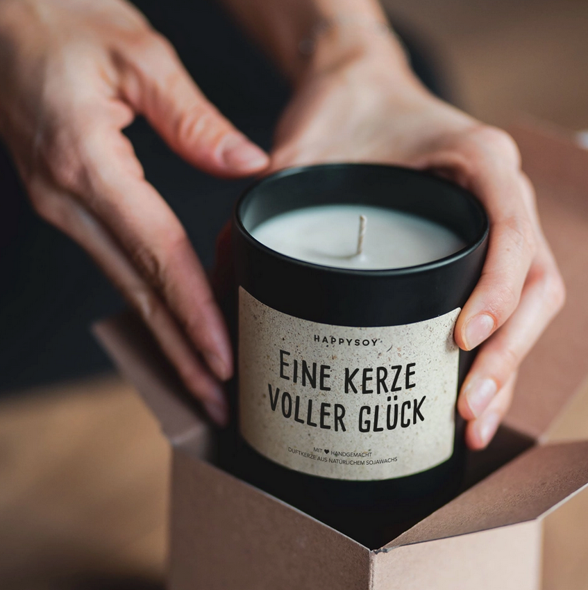 Duftkerze Eine Kerze voller Glück Happysoy