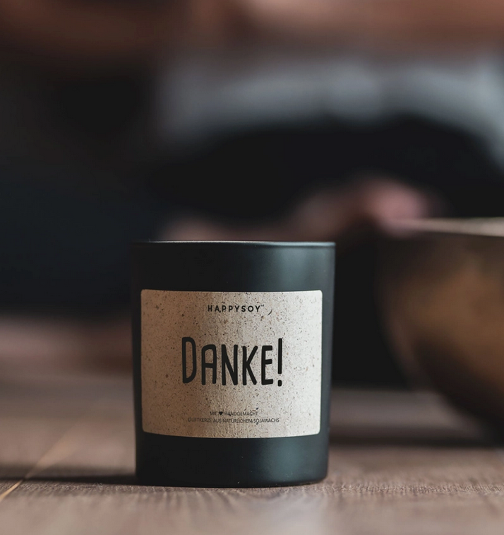 Duftkerze Danke Happysoy