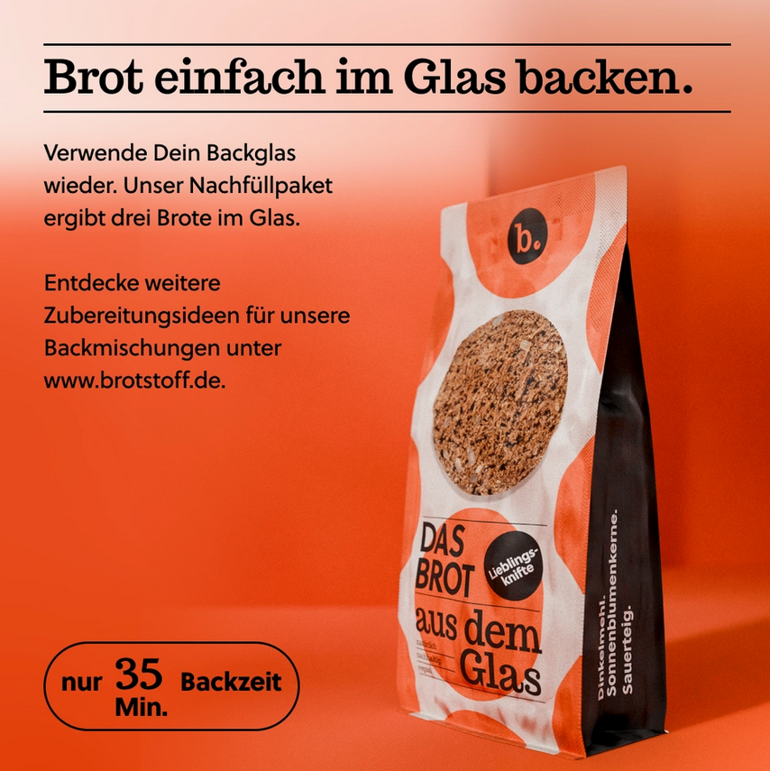 Brotbackmischung im Glas "Lieblingsknifte"