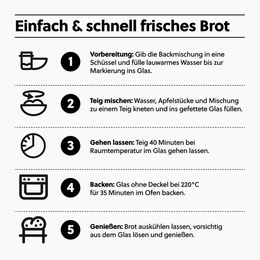Bio-Brotbackmischung im Glas "Freudentränen"
