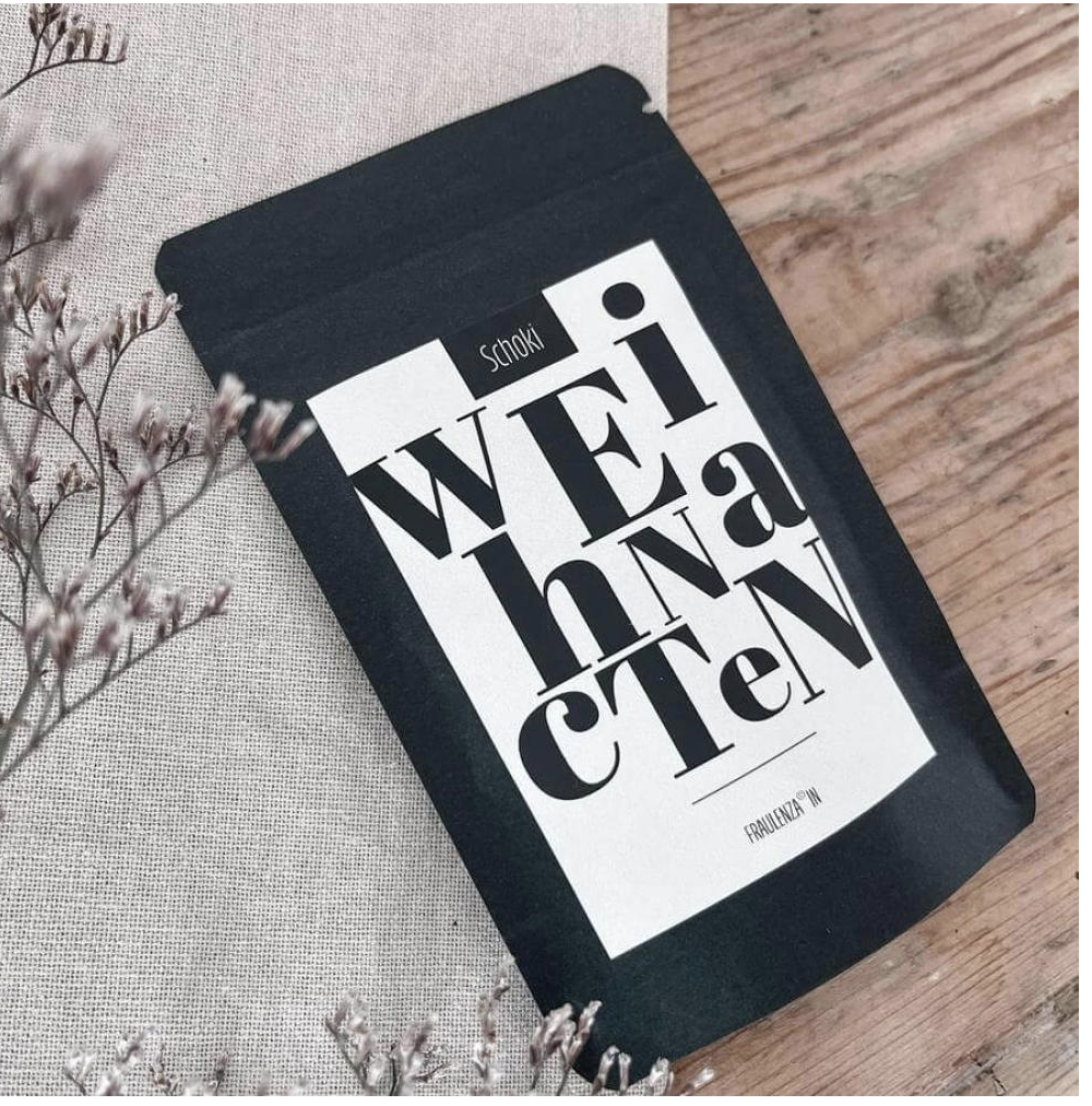 Mini Schokodrops „WEihNacTeN“ – 25 g Vollmilch-Schokolade