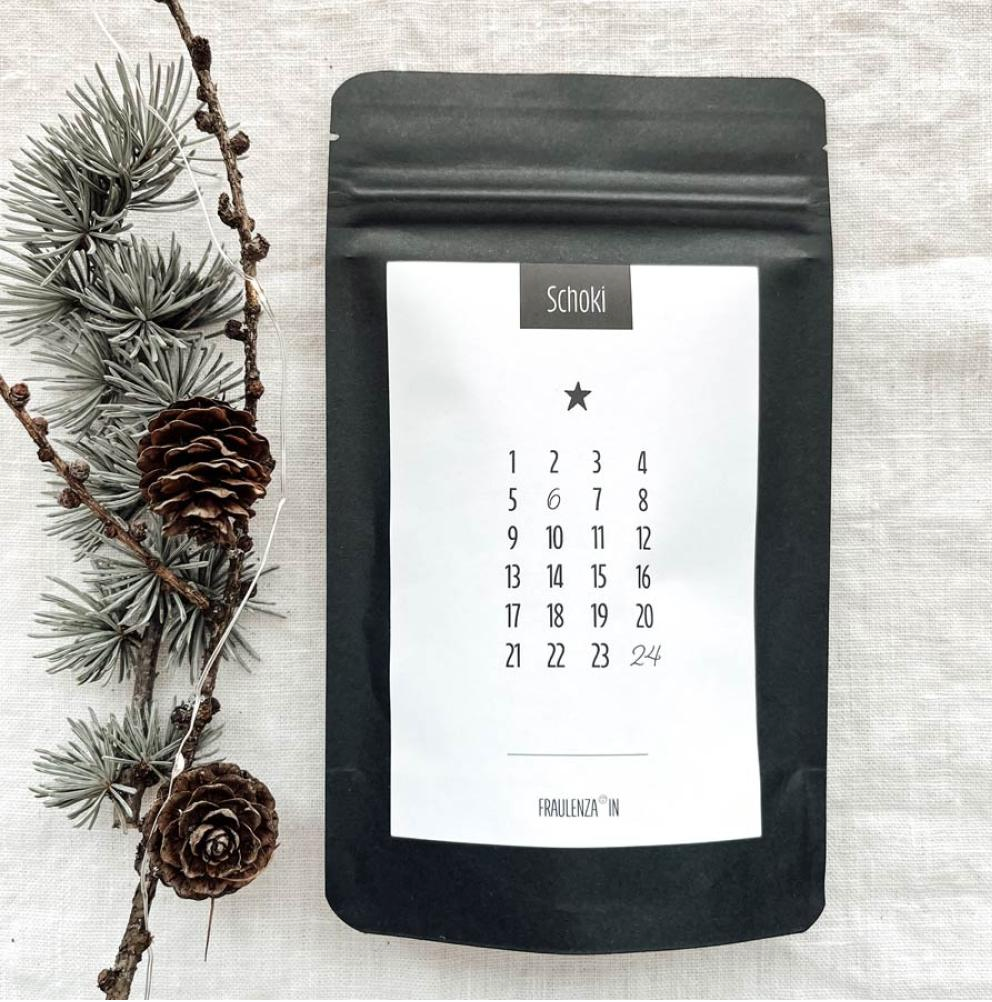 Schokodrops MIDI „Adventskalender“ – 80 g Vollmilch-Schokolade