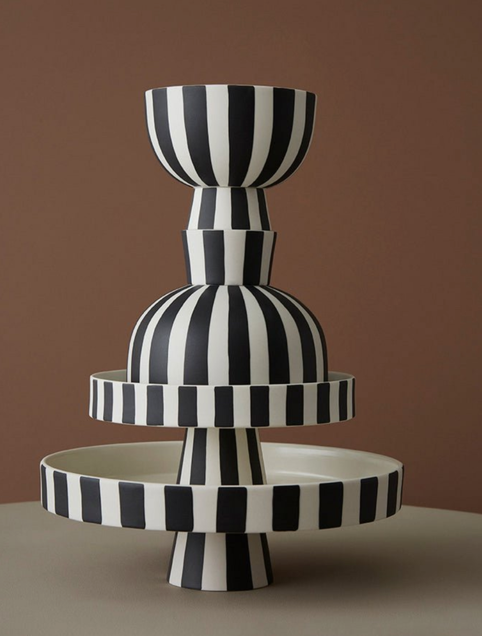 Toppu Bowl Schwarz/Weiß OYOY