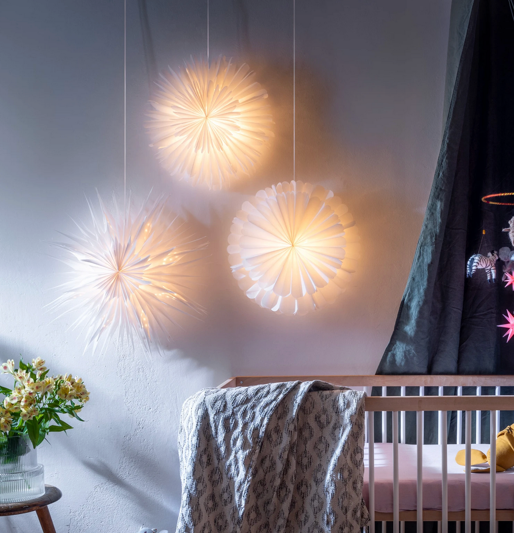 Sterntaler 3D-Papierstern Ø 45 cm, weiß