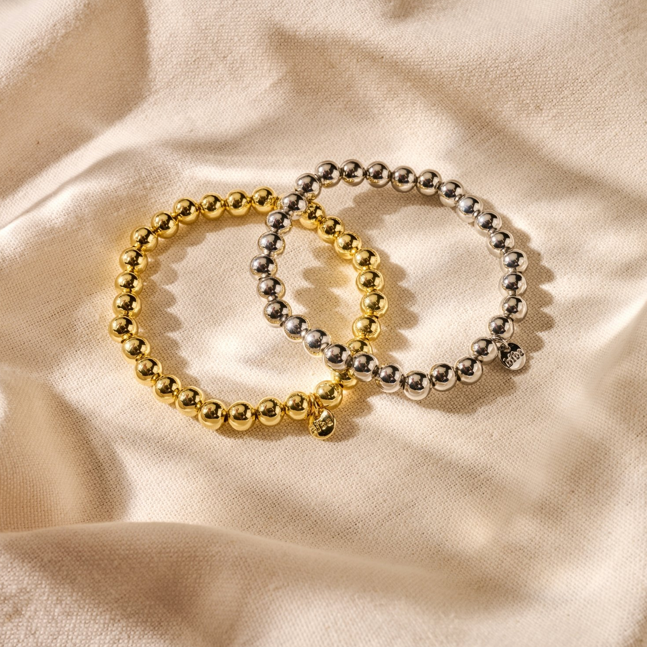 biba Armband Gold mit 7mm Perlen