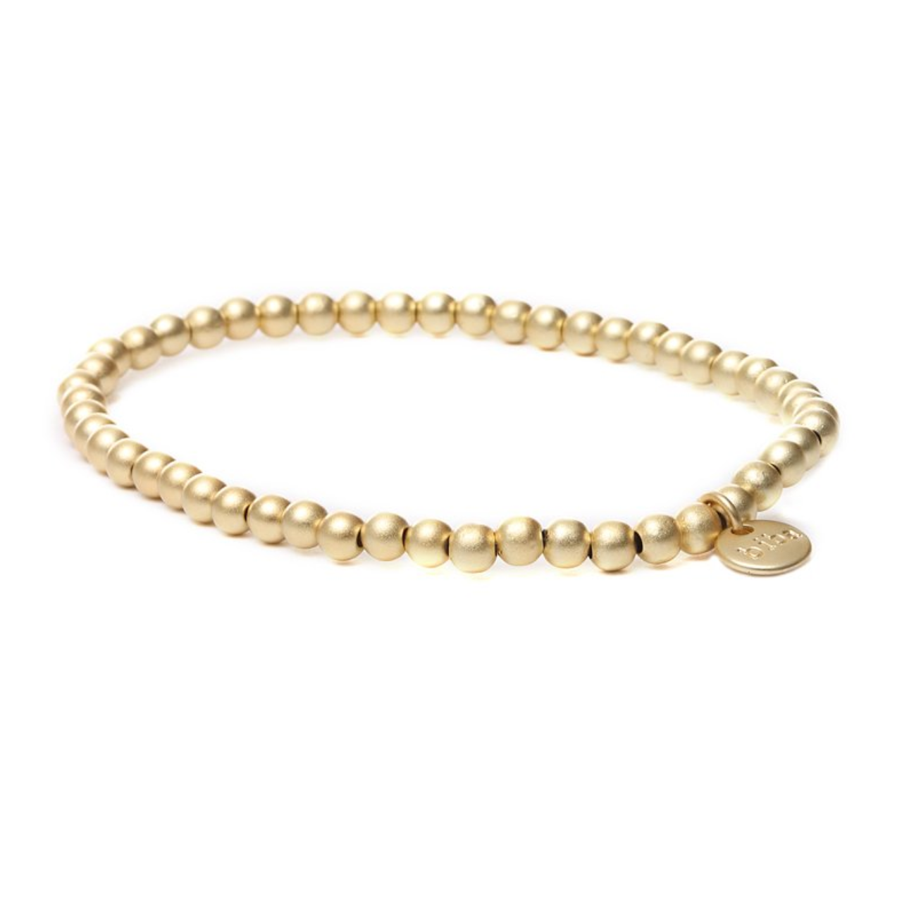 biba Armband Gold matt mit 4mm Perlen