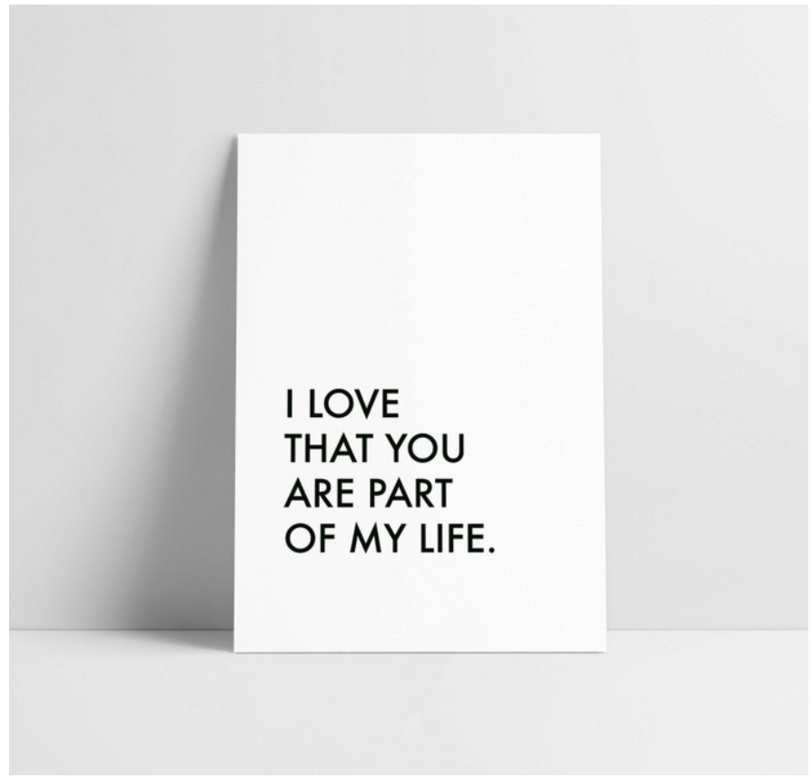 Part of my life Postkarte Love is the new Black