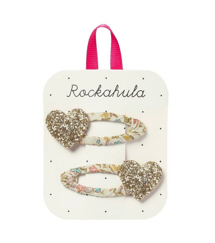 Petal Glitter Heart Clips Rockahula
