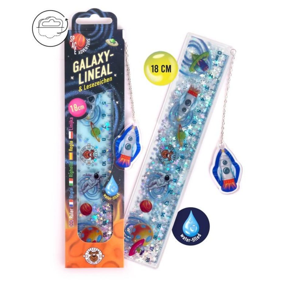 SPACE ADVENTURE Galaxy-Lineale 18cm & Lesezeichen