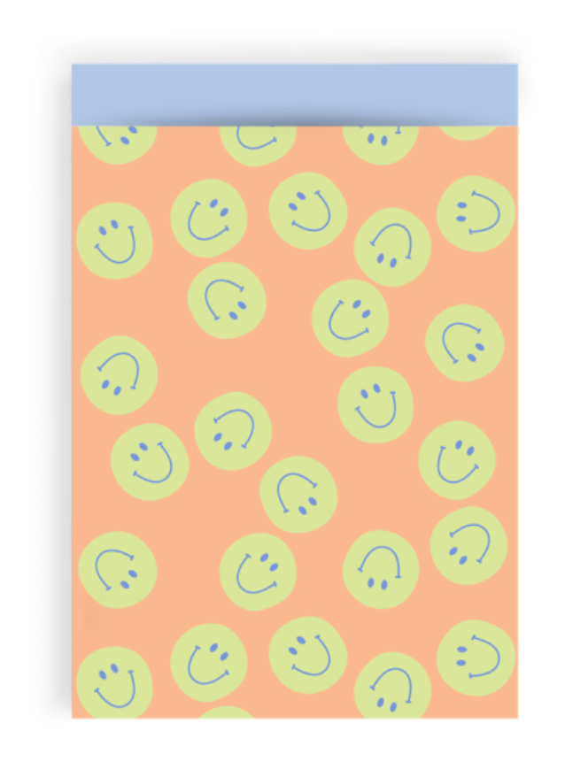 Papiertüte Smile Orange Blue 17 x 25 cm