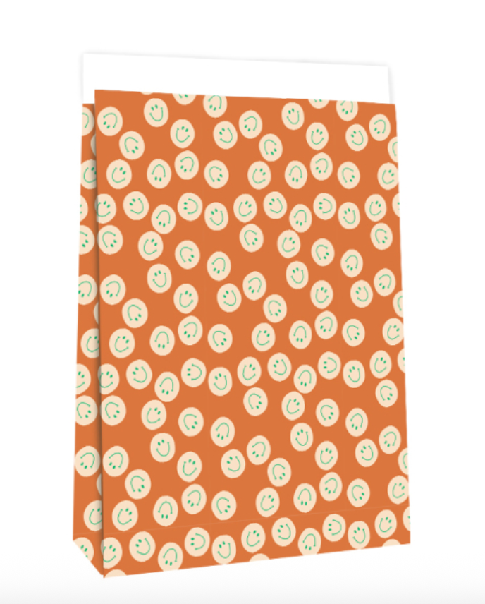 Blockbodenbeutel Smile Cognac 27 x 15 x 34 cm