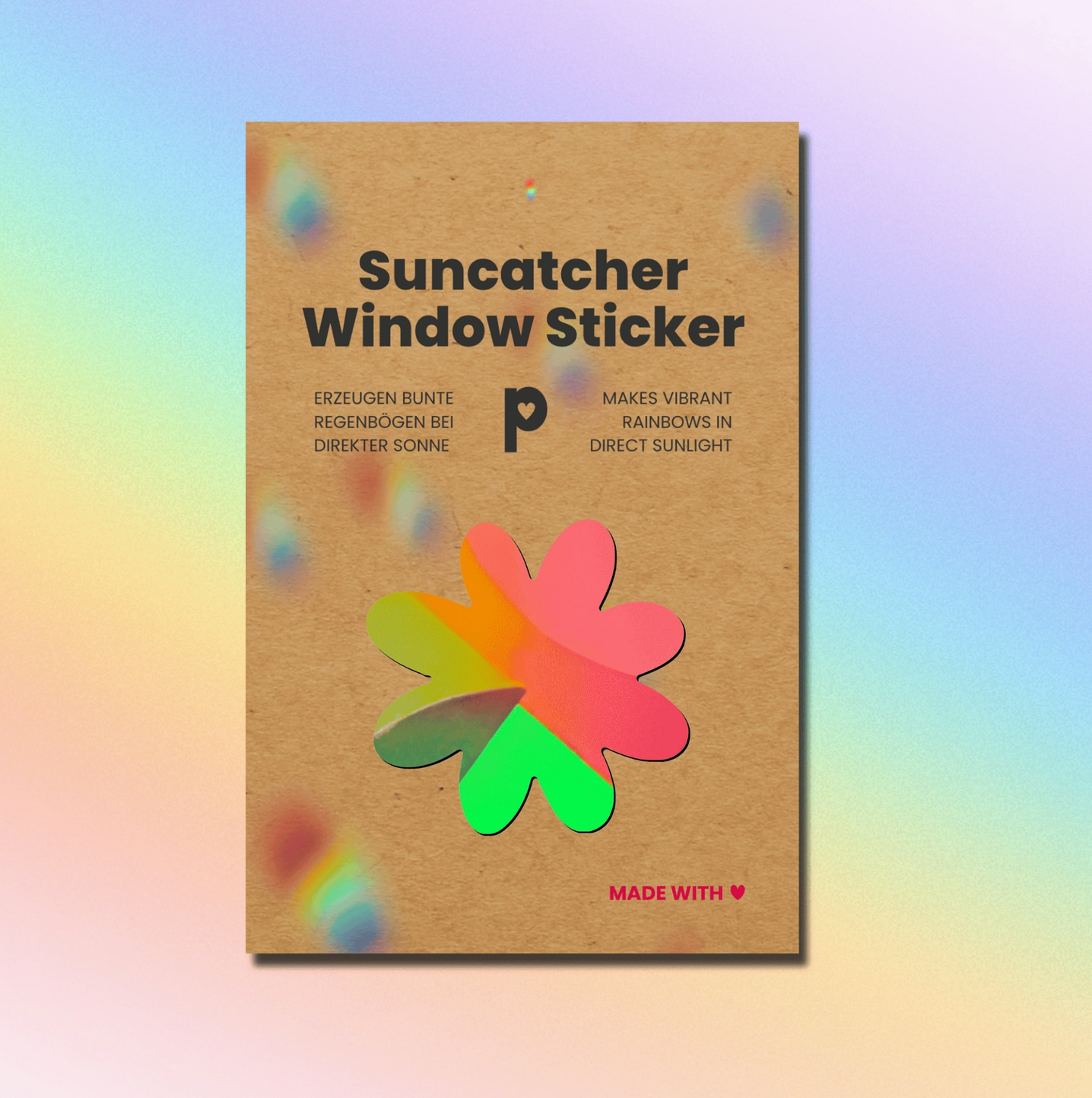 Sonnenfänger Fenster Narzisse, Regenbogen Aufkleber Plottkowski