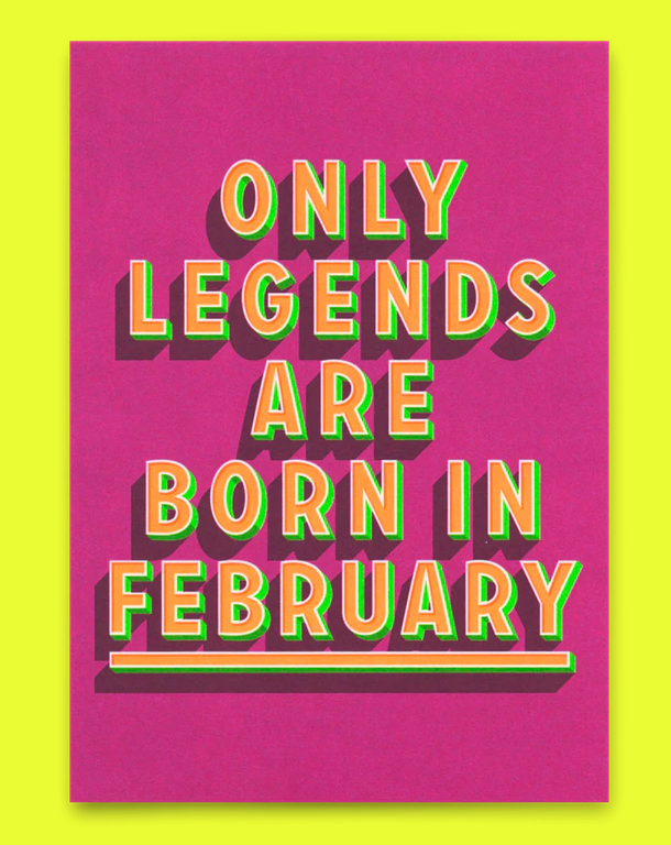 Postkarte Deli Cards "Legend February"