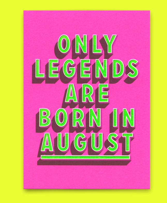 Postkarte Deli Cards "Legend August"