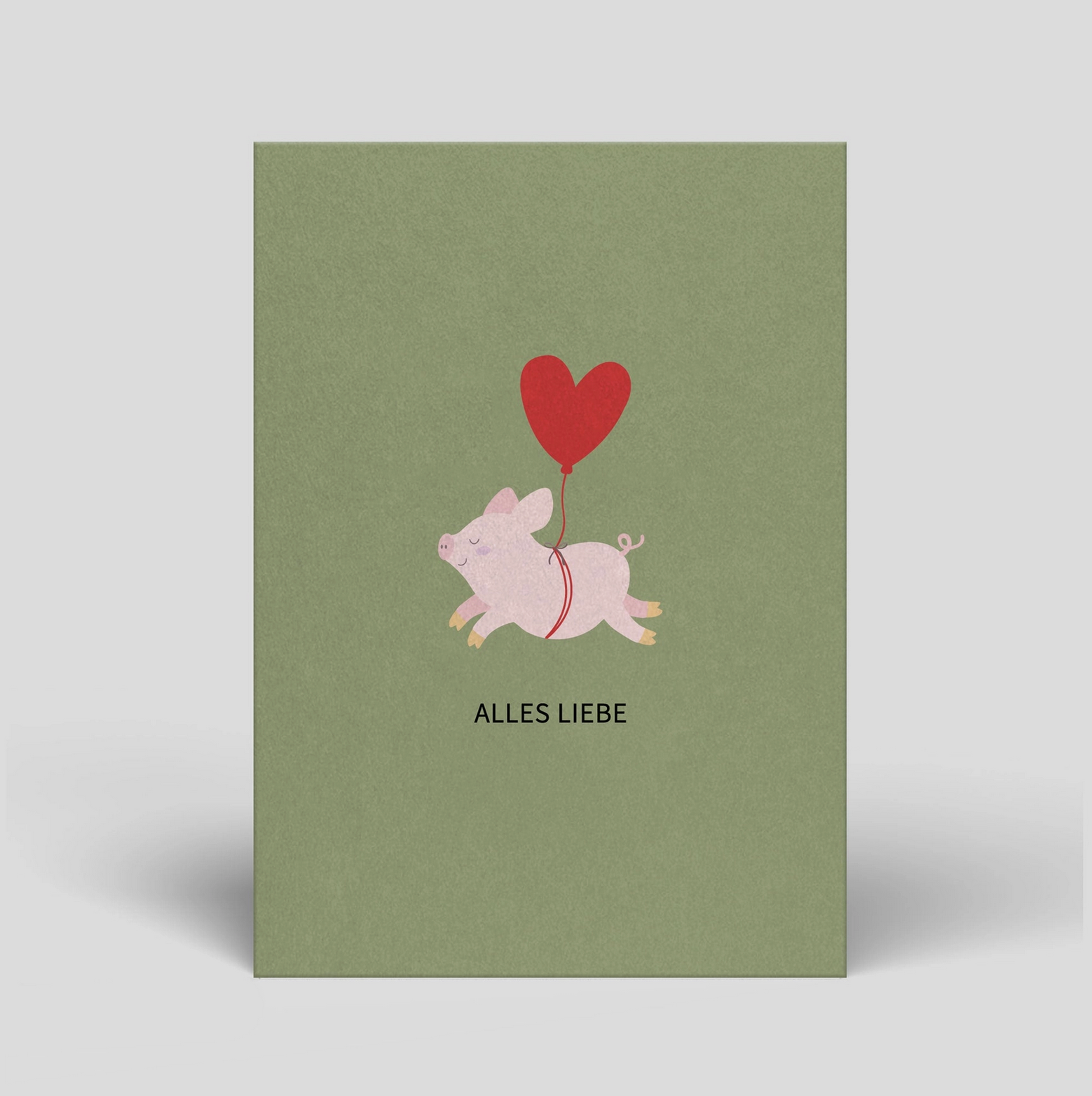 Geburtstag Schwein Postkarte Naturbedacht