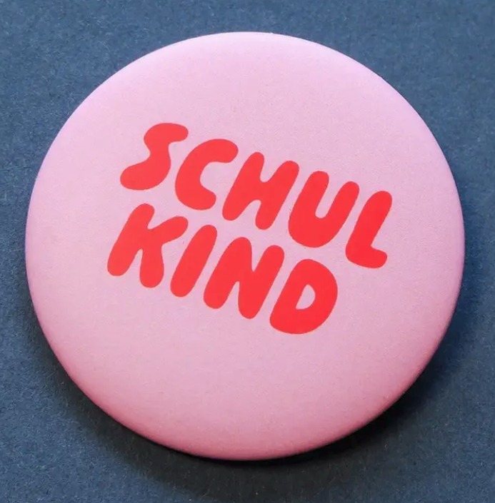 Button Schulkind Rosa Tinyday