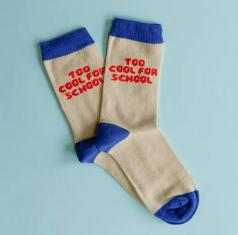 Too cool for school Socken Blau Tinyday