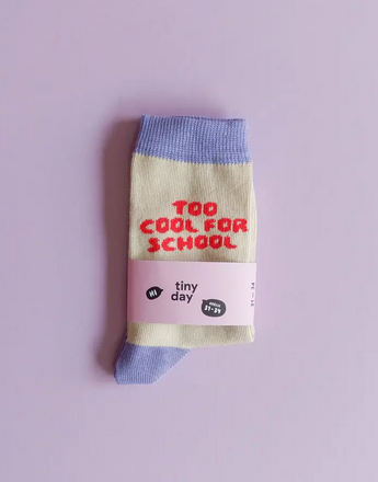 Too cool for school Socken Lila Tinyday
