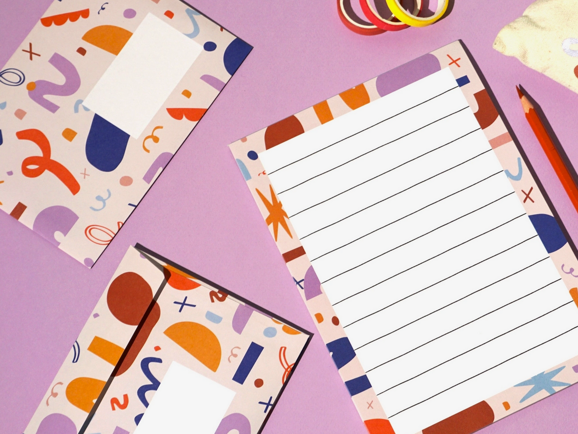 Briefpapier Set Kunterbun Modern Kids Art